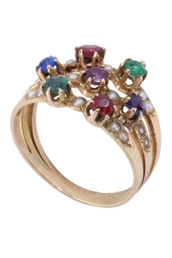 BAGUE TUTTI FRUTTI NAPOLÉON III — vue 4