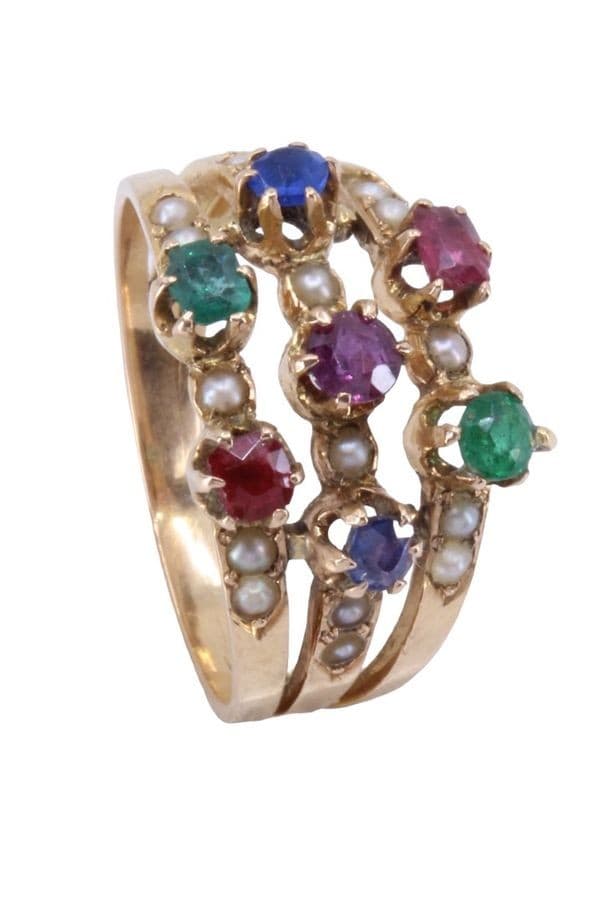 BAGUE TUTTI FRUTTI NAPOLÉON III — vue 5