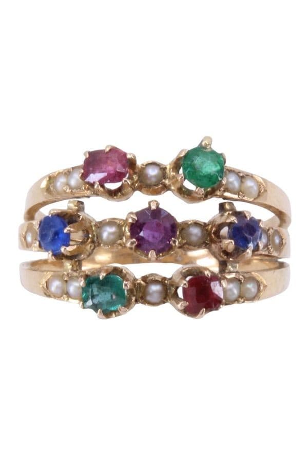 BAGUE TUTTI FRUTTI NAPOLÉON III — vue 6