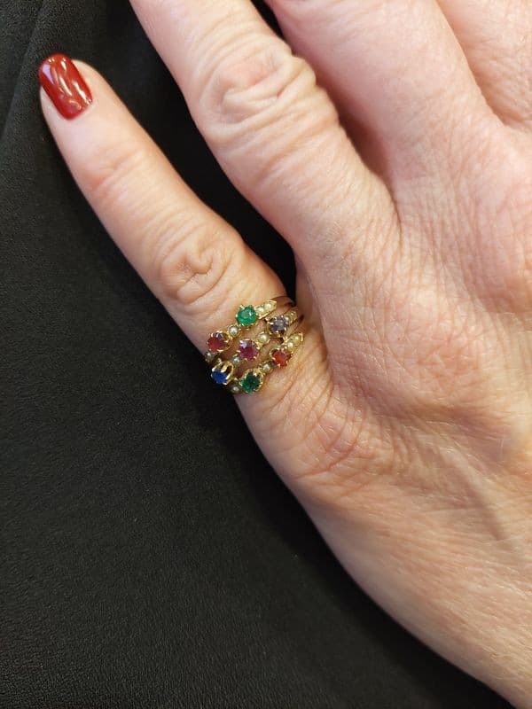 BAGUE TUTTI FRUTTI NAPOLÉON III — vue 2