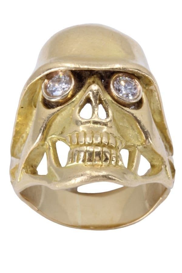 BAGUE TÊTE DE MORT DIAMANTS — vue 1