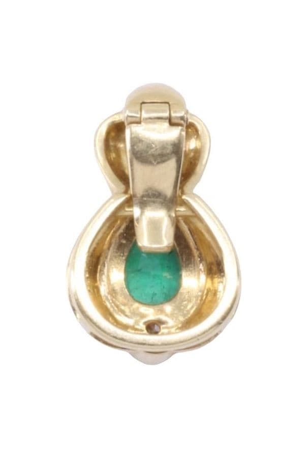 PENDENTIF MODERNE ÉMERAUDE ET DIAMANT — vue 4