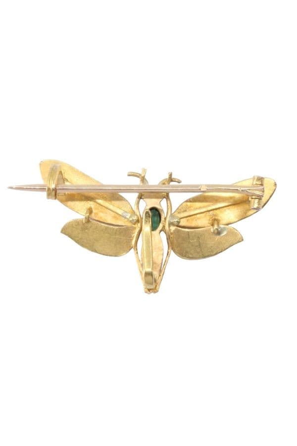 BROCHE LIBELLULE ÉMERAUDE — vue 3