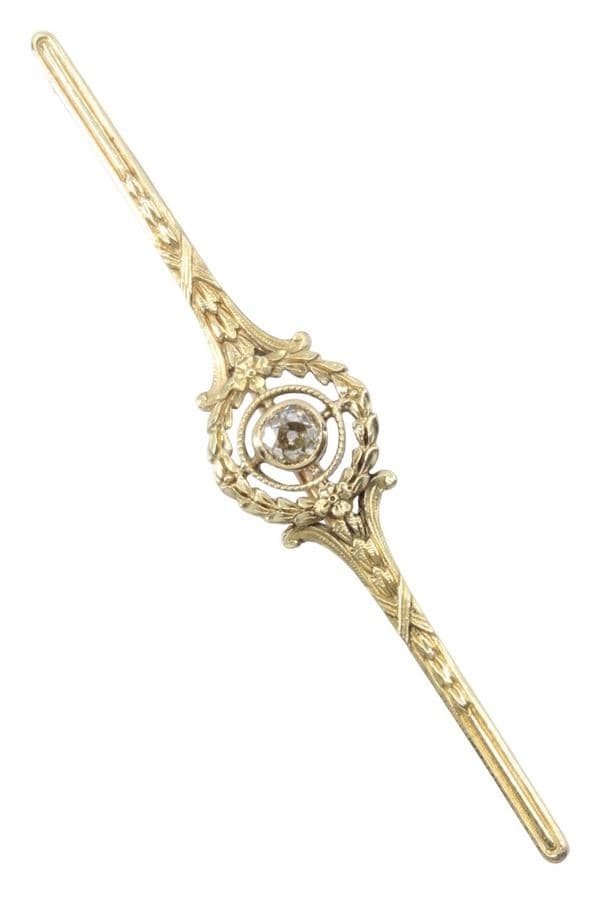 BROCHE ANCIENNE DIAMANT — vue 1