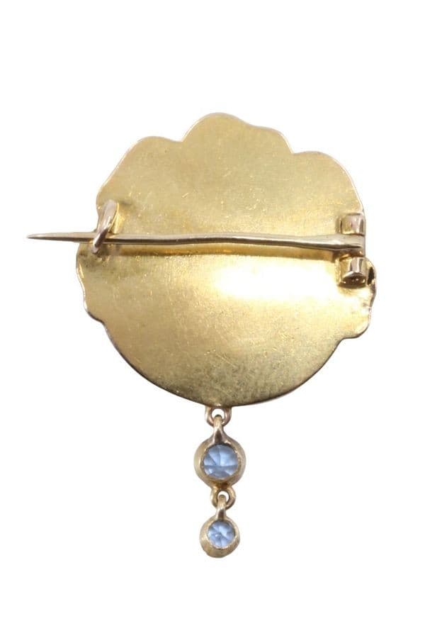 BROCHE AIGUE MARINE ET DIAMANTS — vue 3