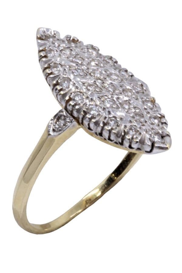 BAGUE MARQUISE DIAMANTS — vue 4