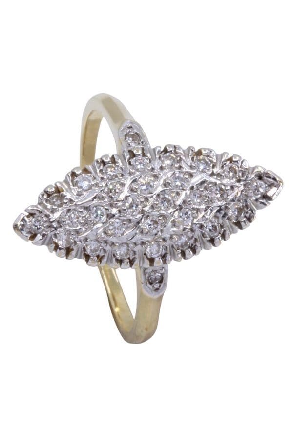 BAGUE MARQUISE DIAMANTS — vue 5