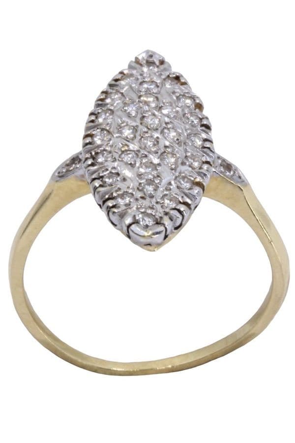 BAGUE MARQUISE DIAMANTS — vue 1