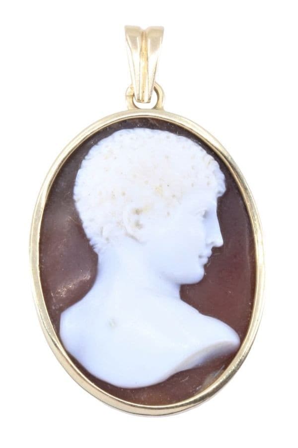 PENDENTIF ANCIEN CAMÉE HOMME — vue 1