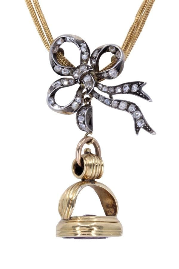 COLLIER NAPOLÉON III SCEAU CACHET EN INTAILLE — vue 3