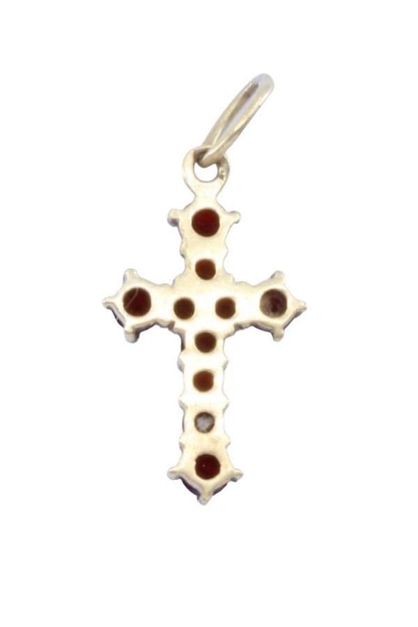 CROIX ANCIENNE GRENATS — vue 3