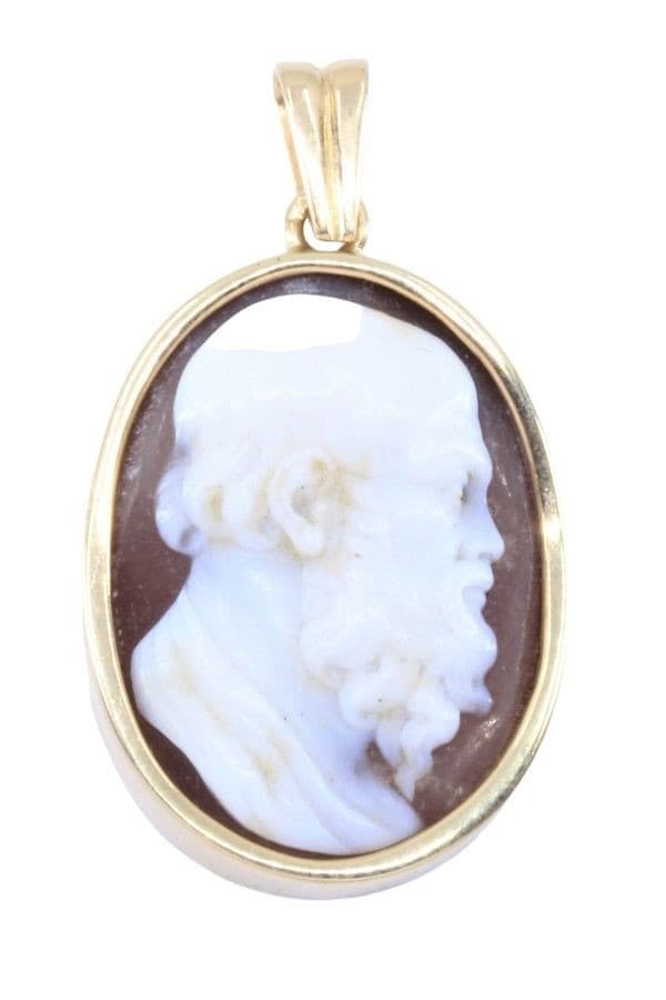 PENDENTIF ANCIEN CAMÉE HOMME — vue 1