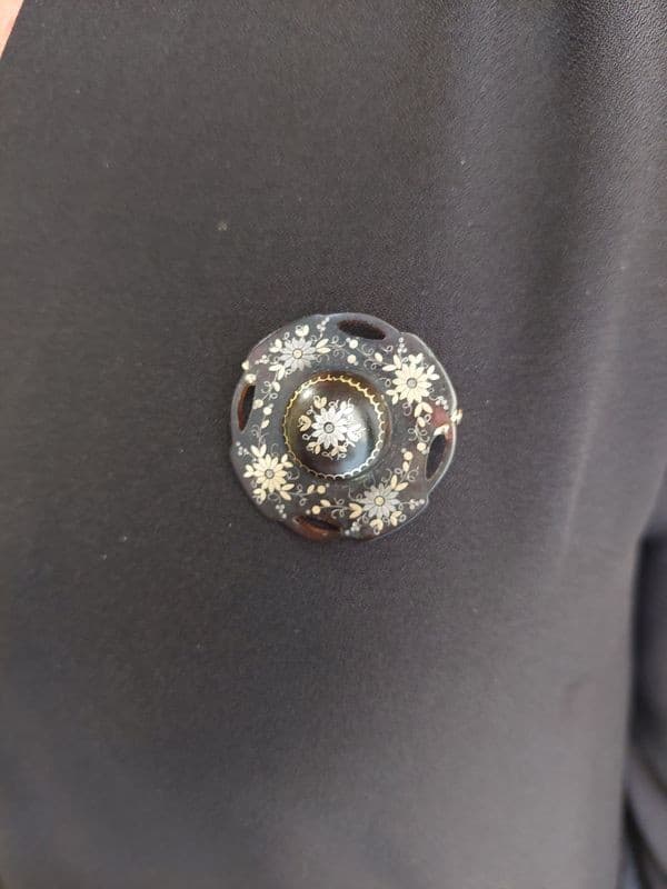 BROCHE PIQUÉE D'ÉCAILLE NAPOLÉON III — vue 2