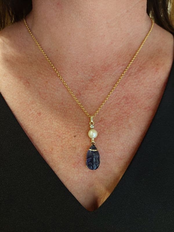 PENDENTIF BOUDDHA AMÉTHYSTE ET DIAMANT — vue 2