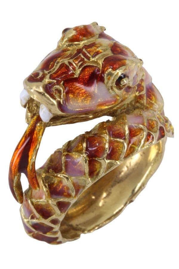 BAGUE SERPENT ÉMAILLÉE — vue 3