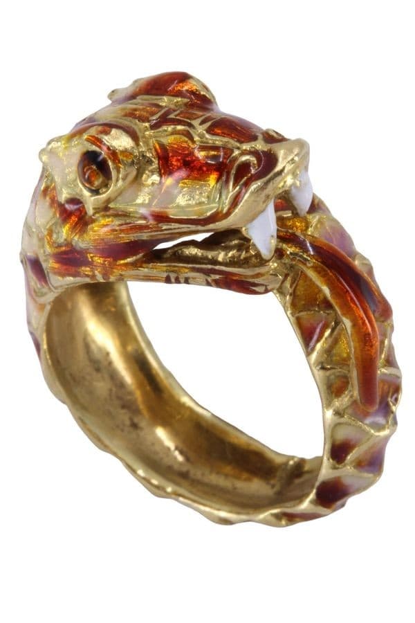 BAGUE SERPENT ÉMAILLÉE — vue 4
