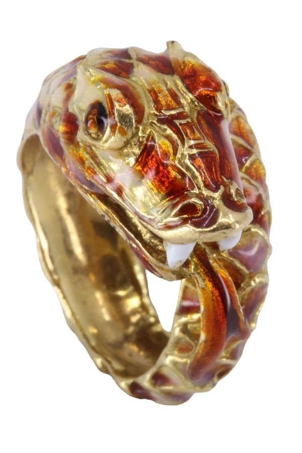 BAGUE SERPENT ÉMAILLÉE — vue 5