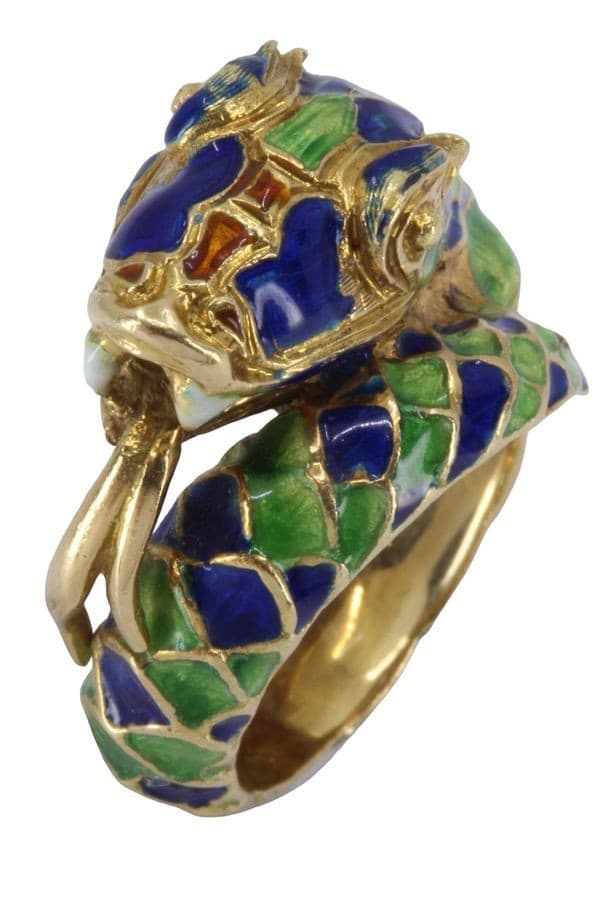 BAGUE SERPENT ÉMAILLÉE — vue 3