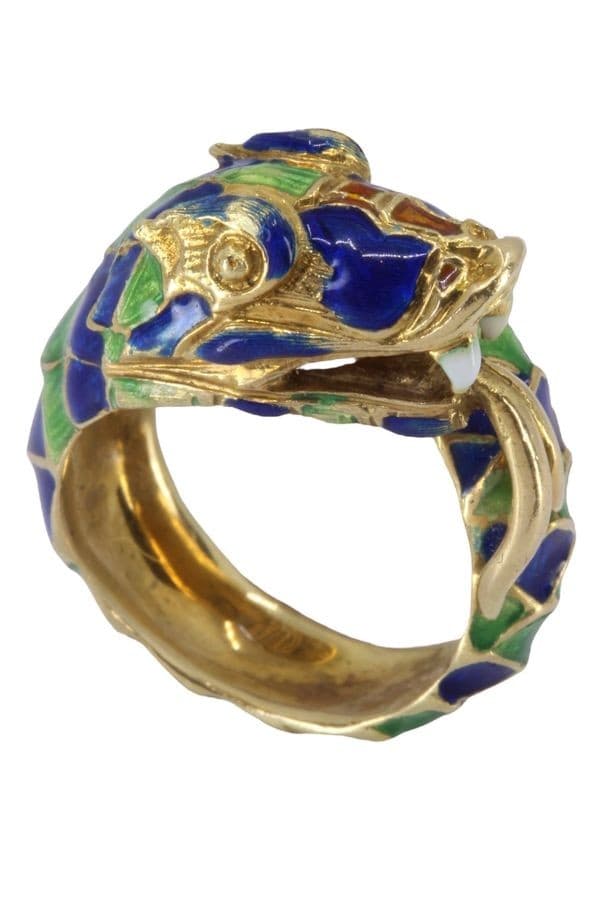 BAGUE SERPENT ÉMAILLÉE — vue 4