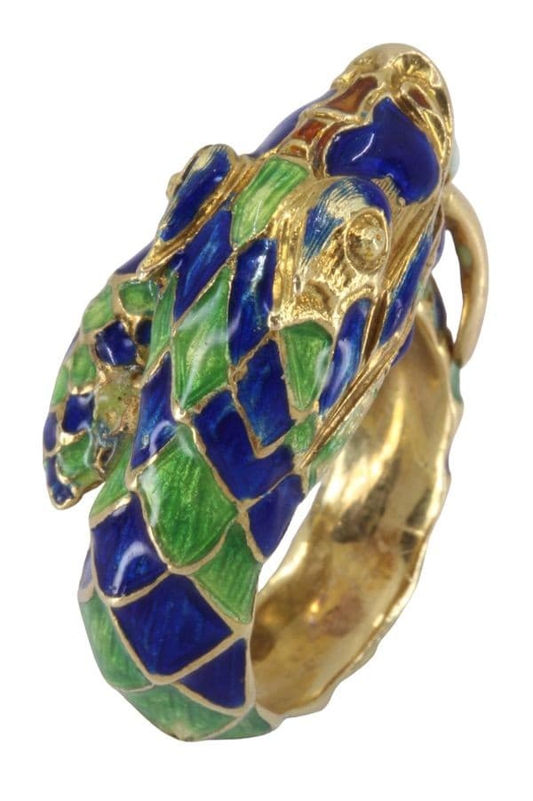 BAGUE SERPENT ÉMAILLÉE — vue 5