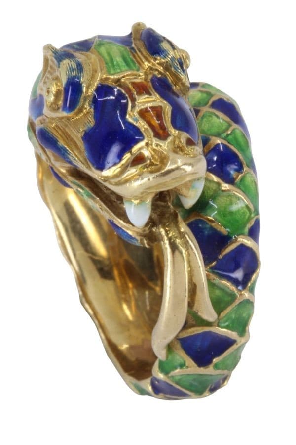 BAGUE SERPENT ÉMAILLÉE — vue 6