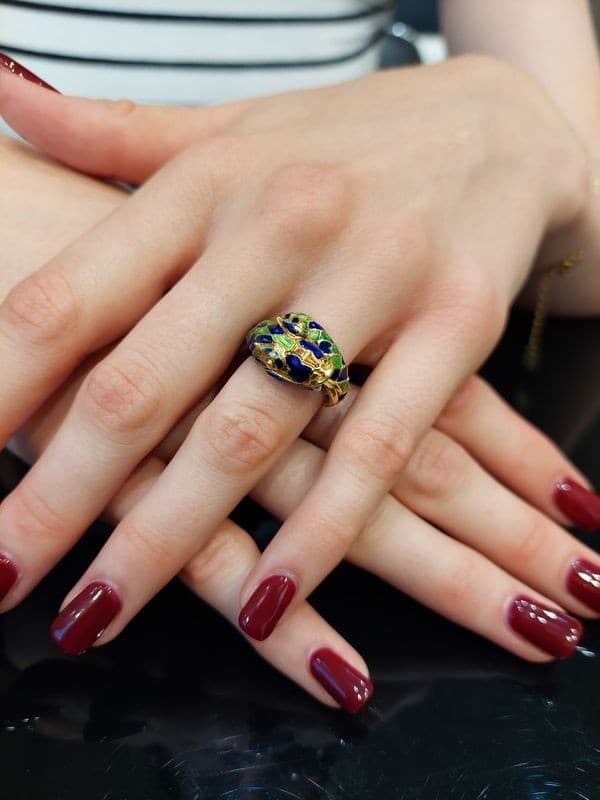 BAGUE SERPENT ÉMAILLÉE — vue 2