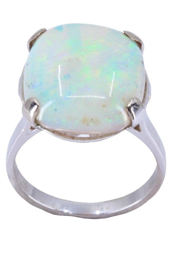BAGUE OPALE BLANCHE — vue 1