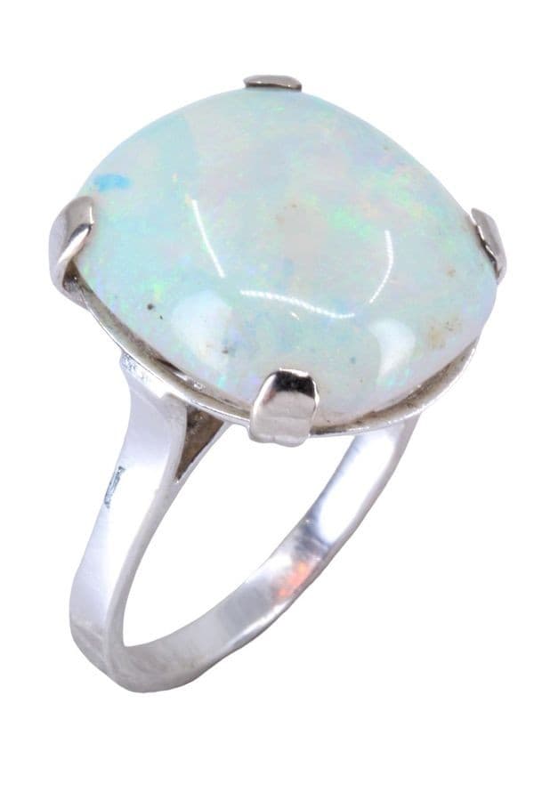 BAGUE OPALE BLANCHE — vue 4