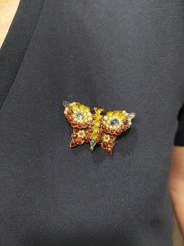 BROCHE PAPILLON ANCIENNE — vue 2