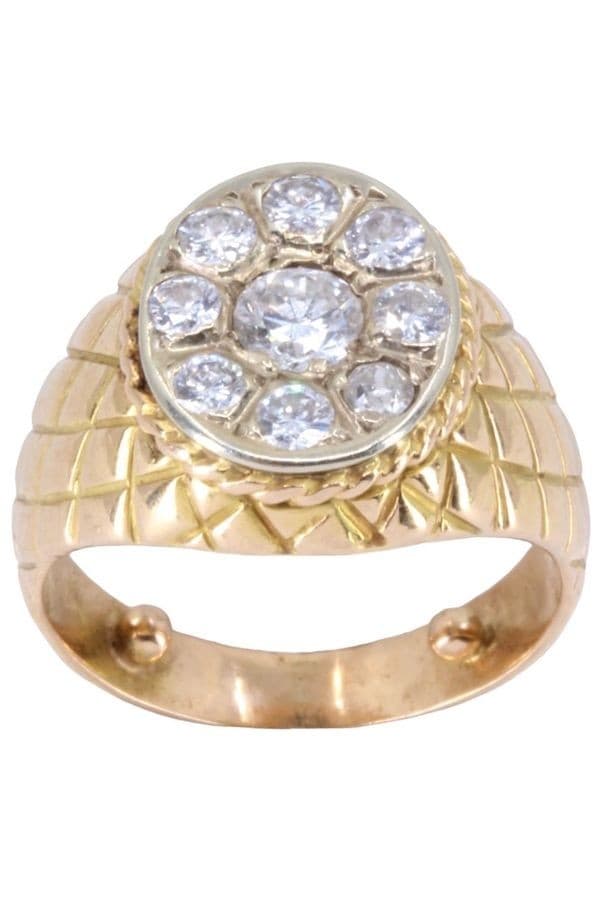 CHEVALIÈRE PAVAGE DIAMANTS — vue 1