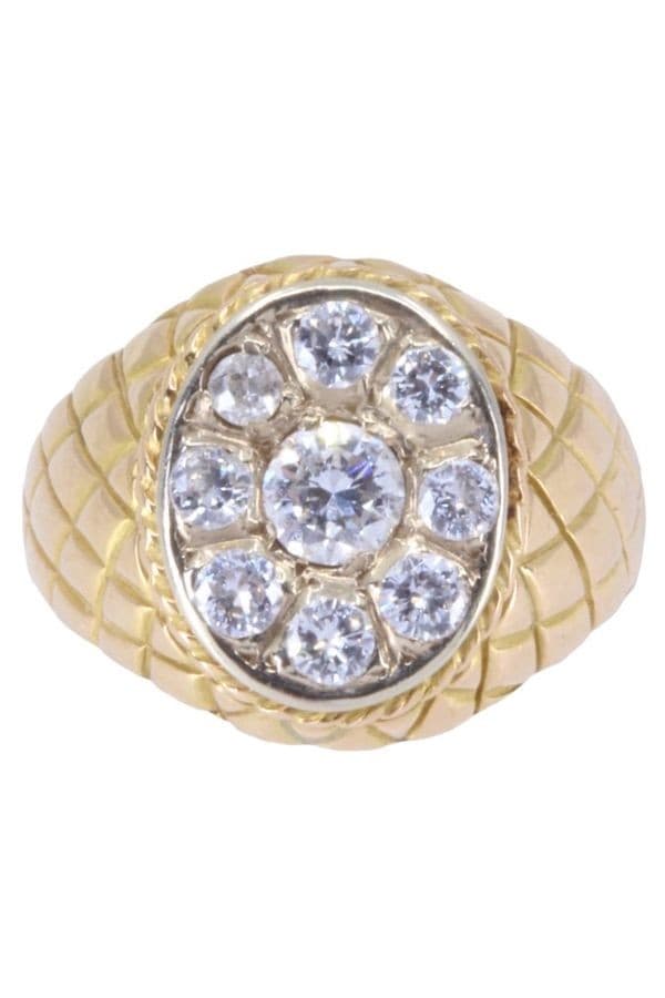 CHEVALIÈRE PAVAGE DIAMANTS — vue 2