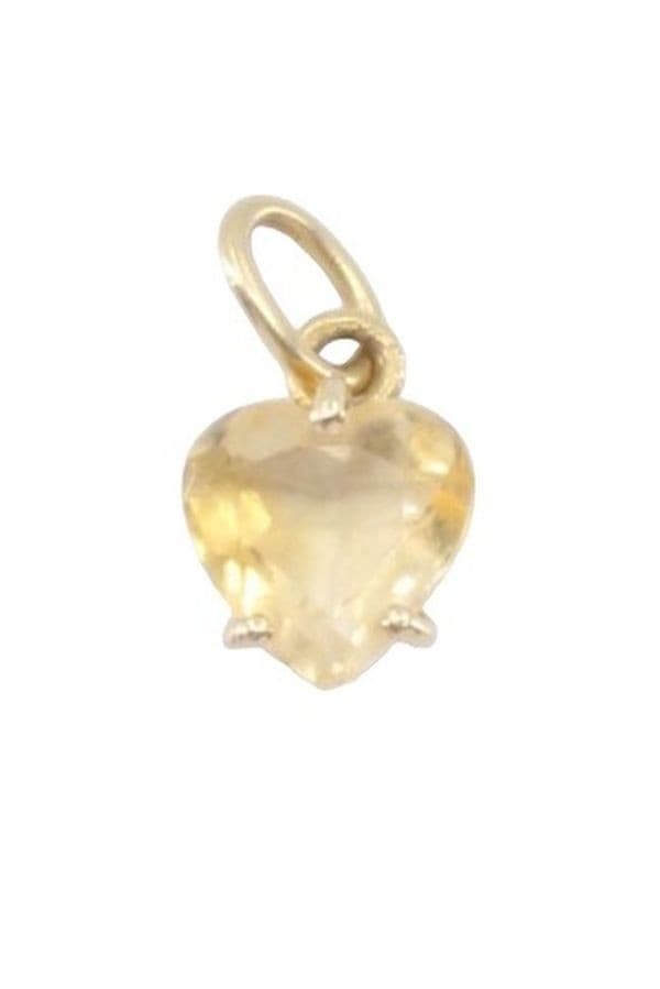 PENDENTIF COEUR CITRINE — vue 1