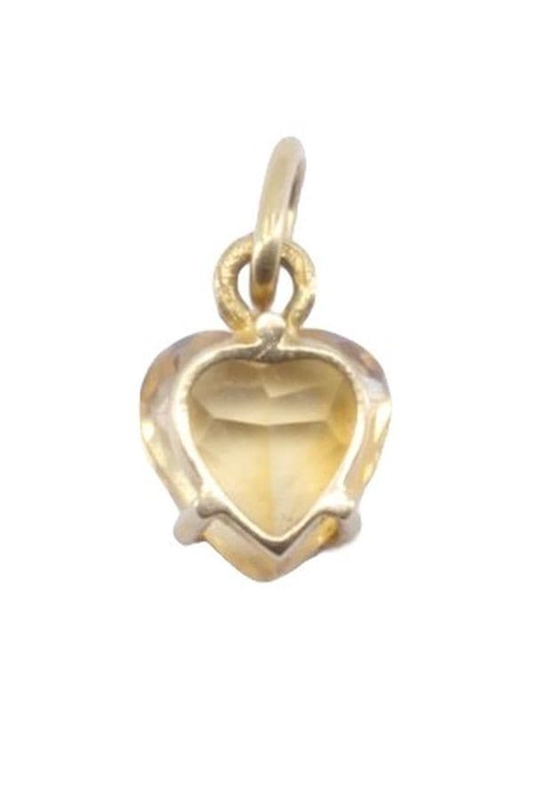 PENDENTIF COEUR CITRINE — vue 2