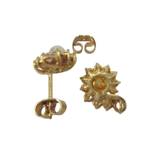 BOUCLES D'OREILLES DIAMANTS ET PERLES — vue 4