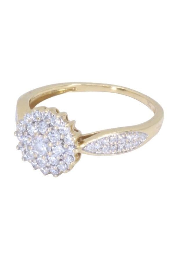 BAGUE MODERNE PAVAGE DIAMANTS — vue 4