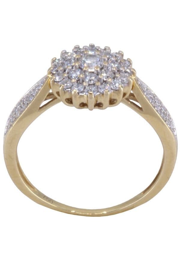 BAGUE MODERNE PAVAGE DIAMANTS — vue 1