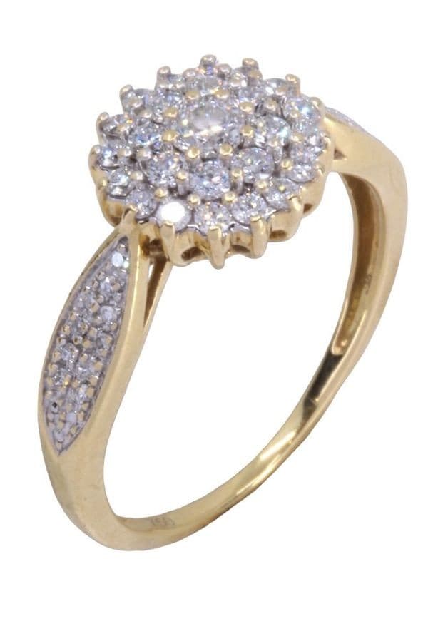 BAGUE MODERNE PAVAGE DIAMANTS — vue 5