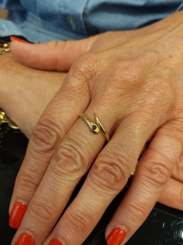 BAGUE SERPENT SAPHIR — vue 2