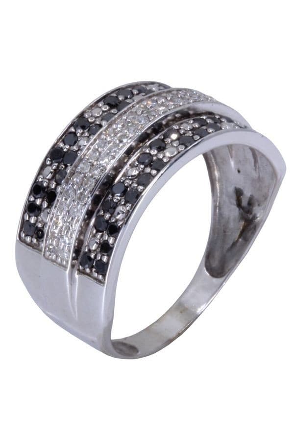BAGUE MODERNE DIAMANTS — vue 4