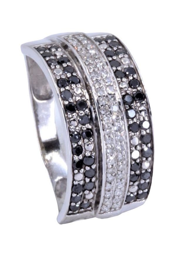 BAGUE MODERNE DIAMANTS — vue 5