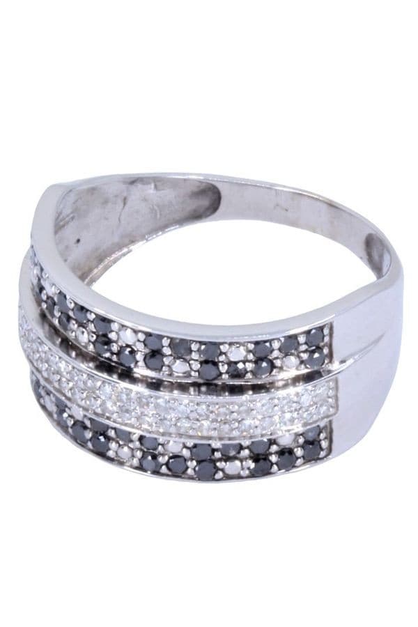 BAGUE MODERNE DIAMANTS — vue 3