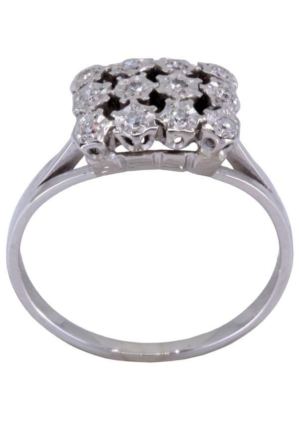 BAGUE DIAMANTS ANNÉES 50' — vue 1