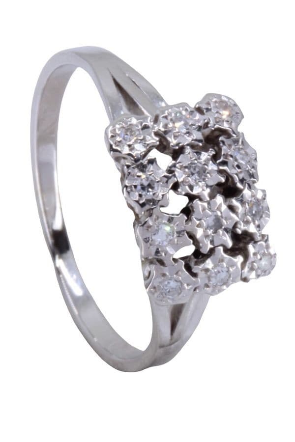 BAGUE DIAMANTS ANNÉES 50' — vue 3