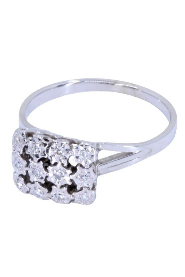 BAGUE DIAMANTS ANNÉES 50' — vue 4