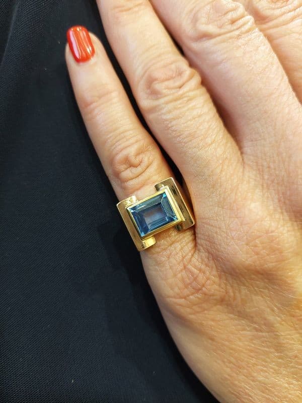 BAGUE TANK TOPAZE — vue 2