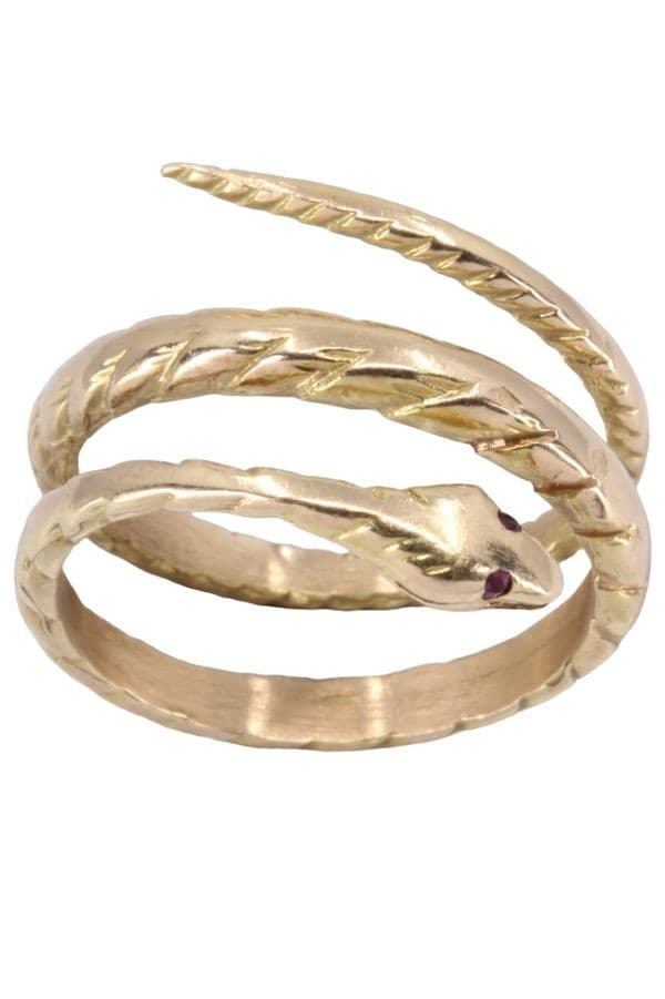 BAGUE SERPENT RUBIS — vue 1