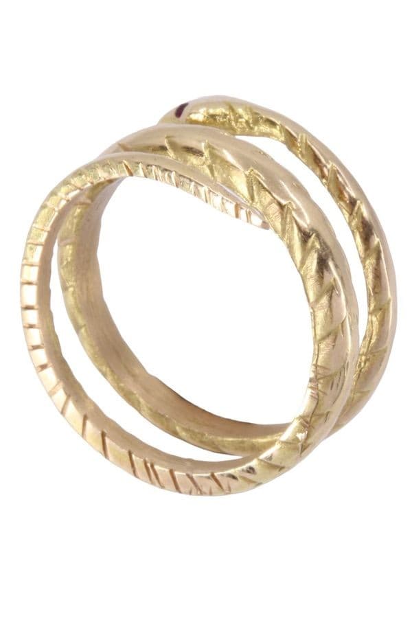 BAGUE SERPENT RUBIS — vue 4