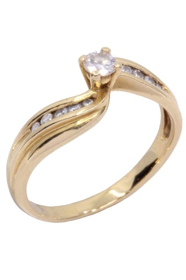 BAGUE MODERNE DIAMANTS — vue 4