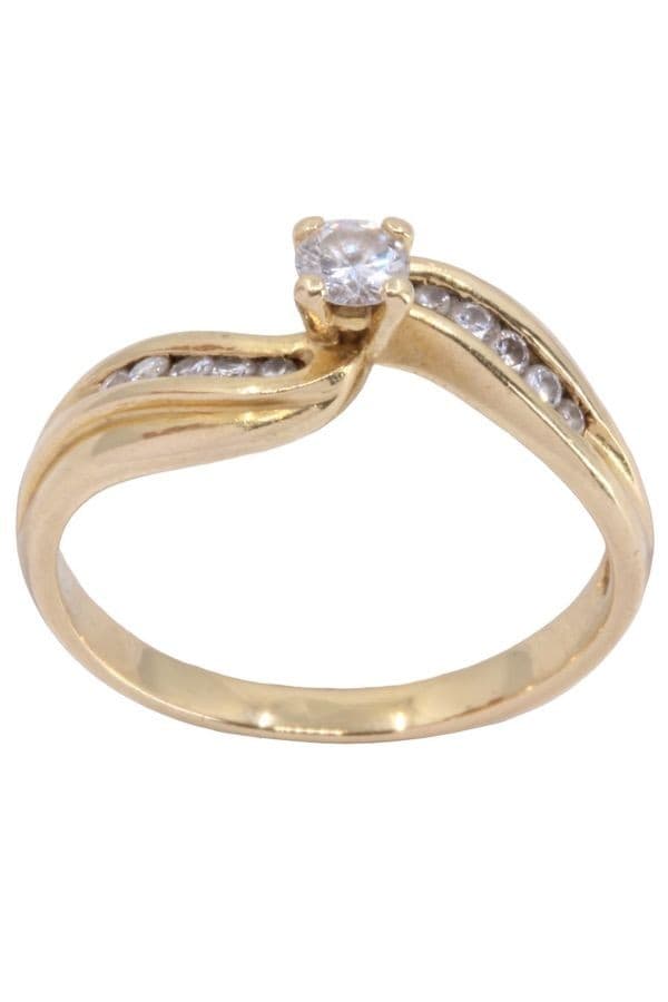 BAGUE MODERNE DIAMANTS — vue 1