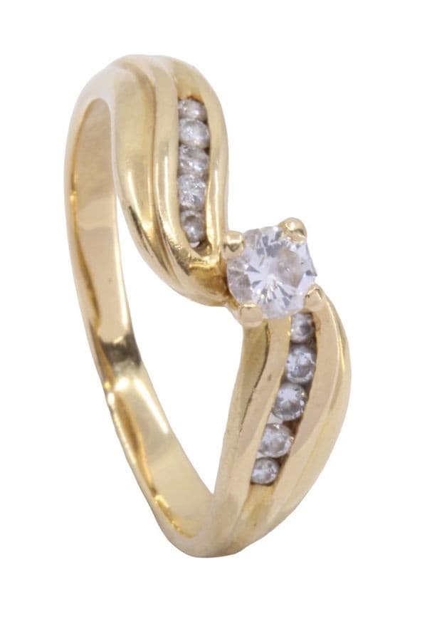 BAGUE MODERNE DIAMANTS — vue 5
